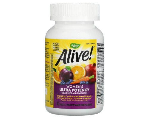 Мультивітаміни для жінок Nature's Way (Alive! Women's multi-vitamin) 60 таблеток