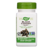 Клопогон (Цимицифуга), Black Cohosh, Nature's Way, корень, 540 мг, 100 вегетарианских капсул