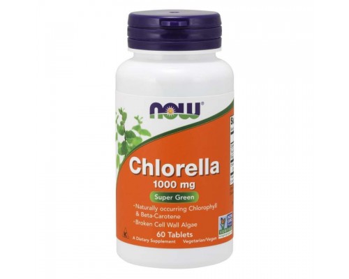 Хлорелла Now Foods (Chlorella) 1000 мг 60 таблеток