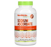 Аскорбат натрия NutriBiotic Immunity (Sodium Ascorbate) кристаллический порошок, 454 г