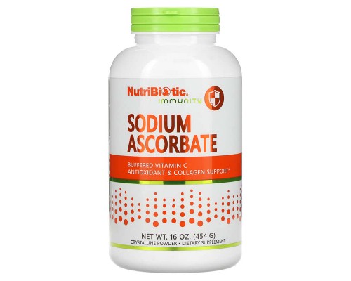 Аскорбат натрію NutriBiotic Immunity (Sodium Ascorbate) кристалічний порошок, 454 г