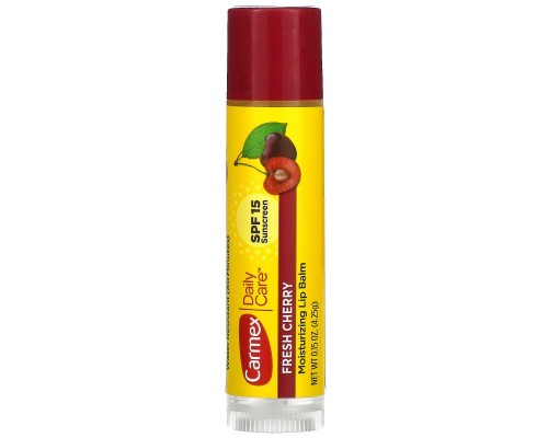 Carmex, Daily Care, зволожуючий бальзам для губ, свіжа вишня, SPF 15, 4,25 г (0,15 унції)