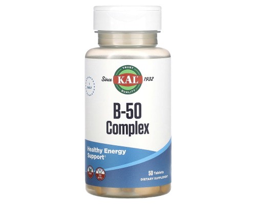 KAL, B-50 Complex, 50 Tablets