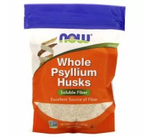 Подорожник, Whole Psyllium Husks, Now Foods, ціла лушпайка, 454 г