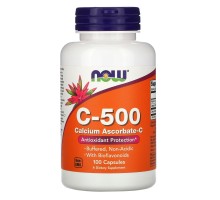 Вітамін C-500 аскорбат кальцію Now Foods (Calcium Ascorbate-C) 500 мг 100 капсул