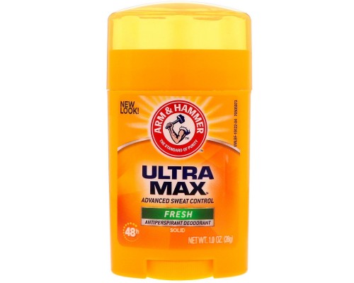 UltraMax, твердый дезодорант-антипреспирант, свежий, Arm & Hammer, 28 г