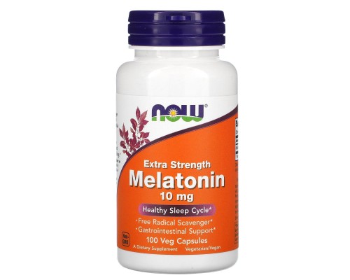 Мелатонін Now Foods (Melatonin Extra Strength) 10 мг 100 вегетаріанських капсул