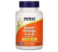 Супер Омега 3-6-9 Now Foods (Super Omega 3-6-9) 1200 мг 90 капсул