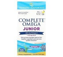 Nordic Naturals, Complete Omega Junior, для дітей віком 6–12 років, зі смаком лимона, 283 мг, 90 міні-капсул