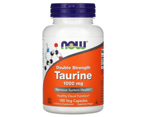 Таурін Now Foods (Double Strength Taurine) 1000 мг 100 капсул