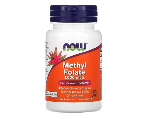 Метил Фолат Now Foods (Methyl Folate) 1000 мкг 90 таблеток