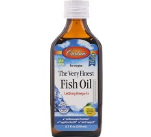 Рыбий жир норвежский со вкусом лимона Carlson Labs (Fish Oil) 200 мл