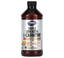 Карнітин потрійної сили NOW Foods (L-Carnitine) 3000 мг, 473 мл зі смаком цитрусу