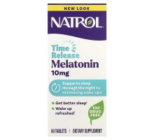 Мелатонин медленное высвобождение Natrol (Melatonin) 10 мг, 60 таблеток