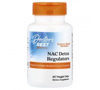 Ацетилцистеїн NAC для регуляції процесу детоксикації із селеном Doctor's Best 60 вегетаріанських капсул