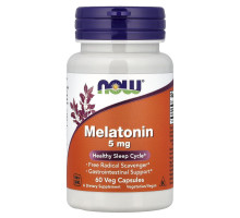 Мелатонін Now Foods (Melatonin) 5 мг 60 капсул