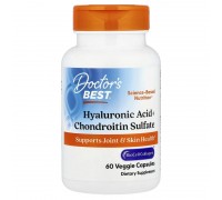 Гіалуронова кислота і хондроїтинсульфат з колагеном BioCell Collagen Doctor's Best 60 рослинних капсул