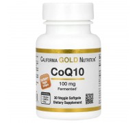Коэнзим Q10 California Gold Nutrition 100 мг, 30 растительных капсул