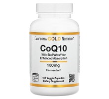 Коэнзим Q10 класу USP із Bioperine California Gold Nutrition 100 мг, 150 вегетарианских капсул