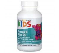 Рыбий жир с Омегой-3 для детей (Omega-3 Fish oil) California Gold Nutrition Kids, 60 капсул со вкусом клубники