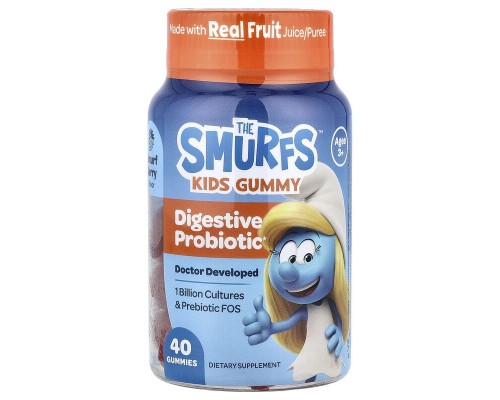 Пробиотики для улучшения пищеварения у детей с 3х лет The Smurfs 40 жевательных мармеладок со вкусом ягод