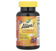 Мультивитамины для детей Alive! Nature's Way 120 жевательных конфет со вкусом апельсина и ягод