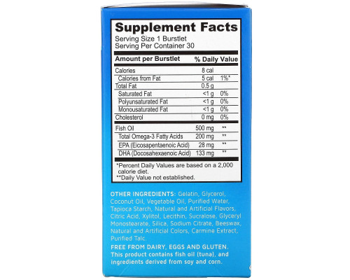 Умные детки, Рыбий жир с высоким содержанием Омега-3, с ягодным вкусом, Bioglan, 30 жевательных дражже.