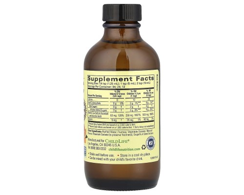 Вітамін C із апельсиновим смаком ChildLife Essentials 118 мл