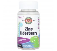 Цинк з бузиною для дітей KAL, 90 мікротаблеток зі смаком ягідний мікс