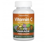 Витамин С для детей Nature's Plus 250 мг, 90 жевательных таблеток со вкусом апельсинового сока