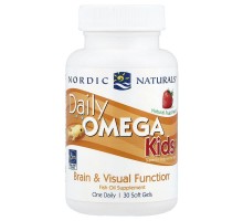 Омега для дітей "Daily Omega Kids" Nordic Naturals 500 мг, 30 капсул зі смаком натуральних фруктів