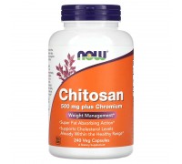 Хитозан Now Foods (Chitosan) 500 мг, 240 вегетарианских капсул