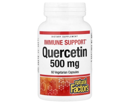 Кверцетин (Quercetin) Natural Factors 500 мг, 60 вегетарианских капсул