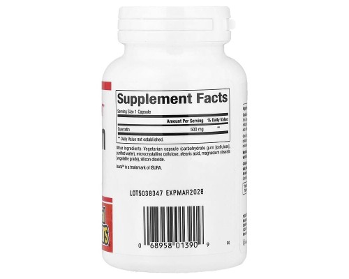 Кверцетин (Quercetin) Natural Factors 500 мг, 60 вегетарианских капсул
