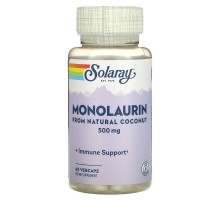 Монолаурин Solaray (Monolaurin Supplement) 500 мг 60 вегетарианских капсул