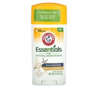 Дезодорант с натуральными дезодорирующими веществами, магний Essentials Arm & Hammer 71 г с ванилью и сандаловым деревом