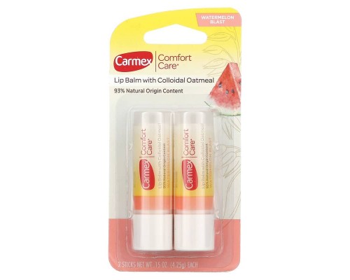 Бальзам для губ з колоїдною вівсянкою Carmex (Lip Balm) 4.25 г з ароматом кавуна (ціна за 1 шт)