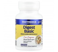 Формула з основними ферментами Digest Basic Enzymedica 30 капсул
