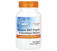 Бетаїн гідрохлорид пепсин та генціані Doctor's Best 120 капсул