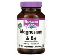 Магній плюс B6 Bluebonnet Nutrition (Magnesium plus B6) 90 капсул