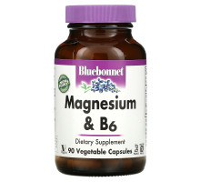 Магній плюс B6 Bluebonnet Nutrition (Magnesium plus B6) 90 капсул