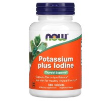 Калій плюс йод Now Foods (Potassium Plus Iodine), 180 таблеток 