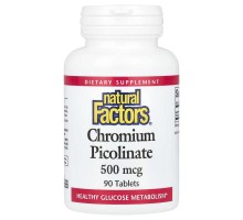 Пиколинат хрома Natural Factors 500 мкг, 90 таблеток