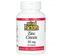 Цитрат цинка Natural Factors (Zinc Citrate) 50 мг, 90 таблеток