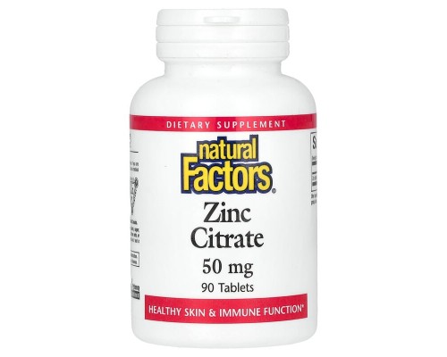 Цитрат цинку Natural Factors (Zinc Citrate) 50 мг, 90 таблеток