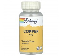 Медь Solaray "Copper" 2 мг, 100 капсул