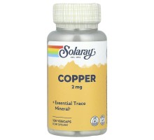 Медь Solaray "Copper" 2 мг, 100 капсул
