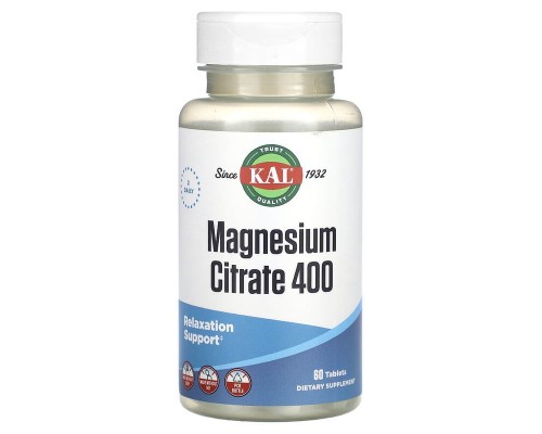 Цитрат магнію KAL (Magnesium Citrate) 400 мг 60 таблеток