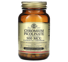 Хром піколінат Solgar (Chromium Picolinate) 500 мкг 60 капсул