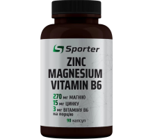 Цинк Магній та Вітамін В6 Sporter 90 капсул